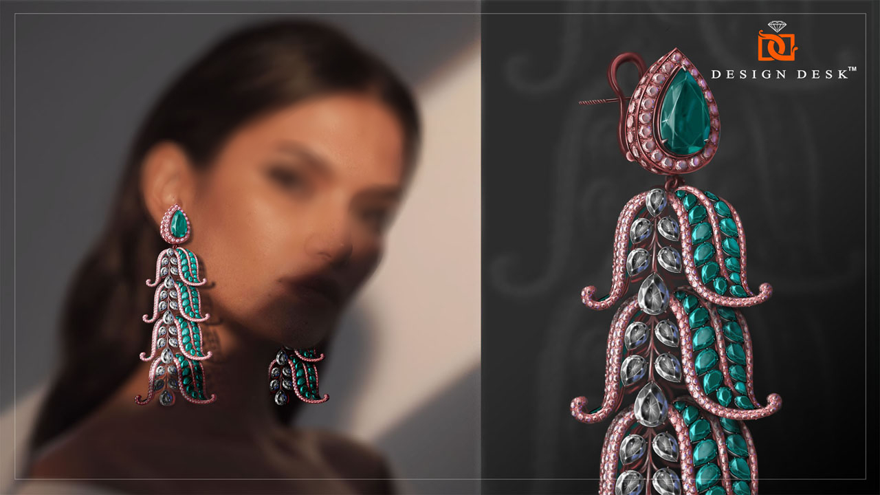 Earring Design Inspired by Japanese Pagoda